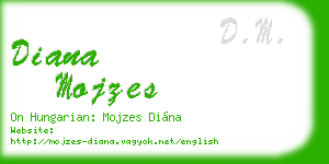 diana mojzes business card